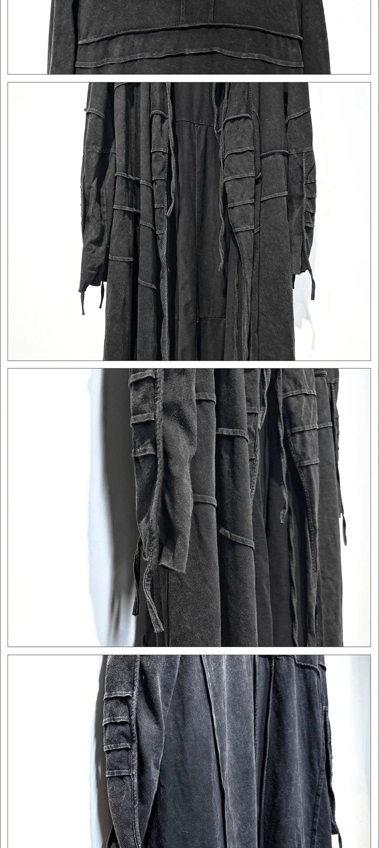 Gothic Vintage Distressed Hooded Cape Windbreaker