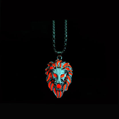 Luminous Lion Head Punk Necklace