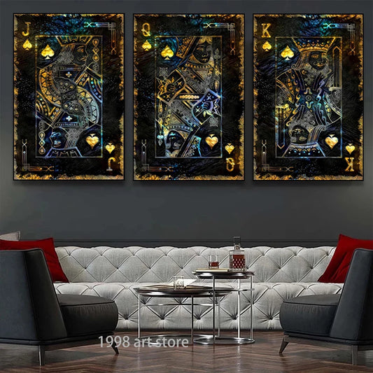 Royal Card Canvas Art: Poker Wall Decor