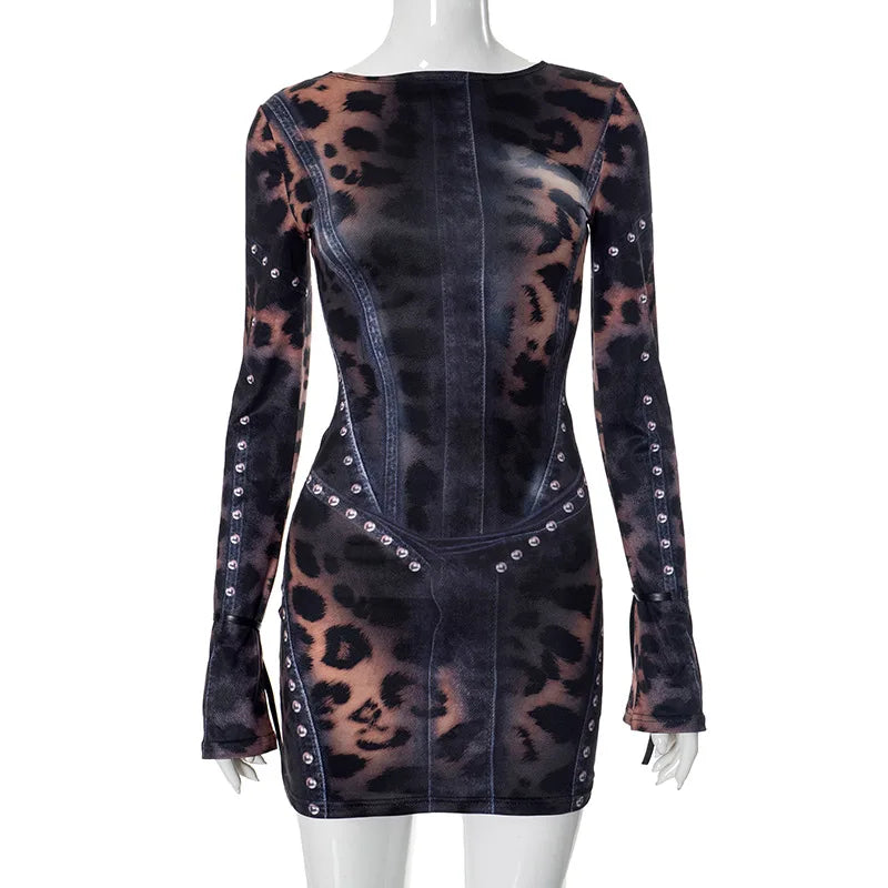 Vintage Chic Bodycon Mini Dress for Stylish Nights