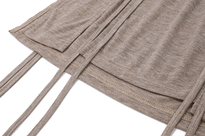 Dusk Charm Hooded Drawstring Dress