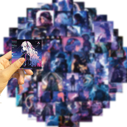 Cyberpunk Girl Varied Stickers