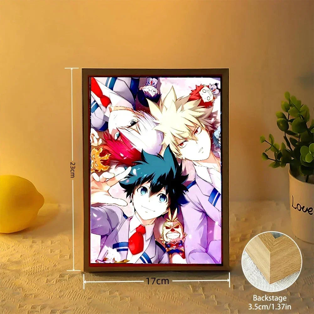 My Hero Night Glow Frame: LED Art Décor Lamp