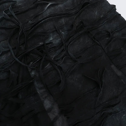 Hole Strapless Grunge Dress