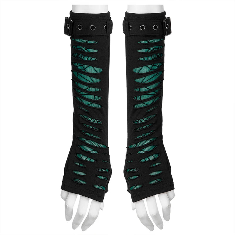 Edgy Elegance: Gothic Spider Mesh Gloves