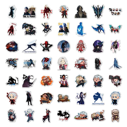 50pcs Game Devil May Cry Demon Hunter Decorative Stickers