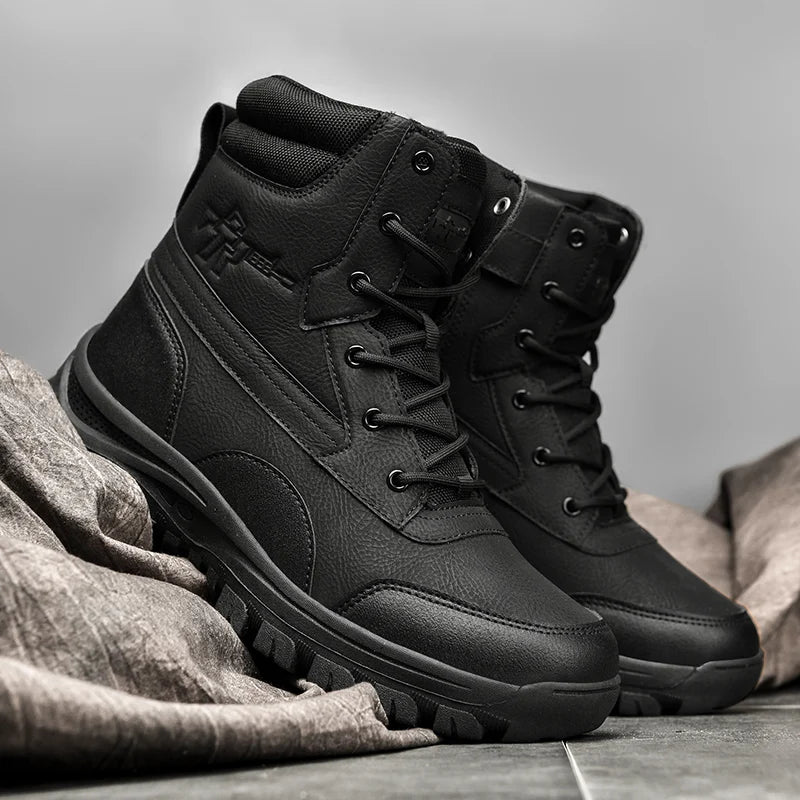 Waterproof Leather Hiking Work Boots