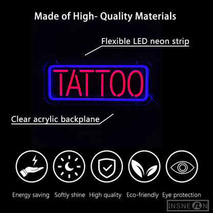 Neon Vibe: LED Tattoo Art Wall Light Decor