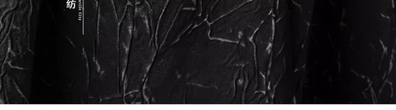 Eco Pleat: Black Nylon-Rayon Fabric for Design Creations