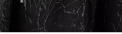 Eco Pleat: Black Nylon-Rayon Fabric for Design Creations