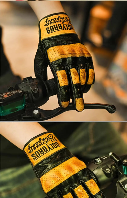 Retro Racer Touchscreen Gloves - Spring & Summer