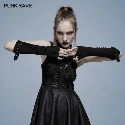 Edgy Elegance: Gothic Spider Mesh Gloves