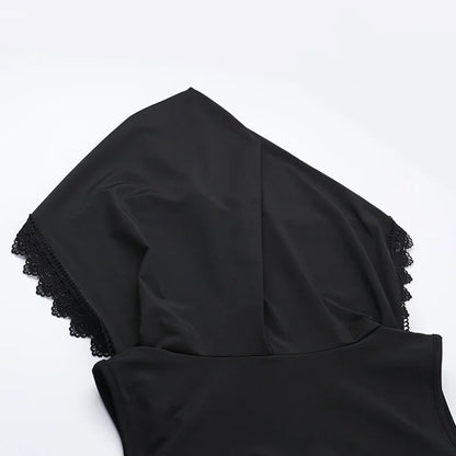 Gothic Velour Hooded Mini Dress
