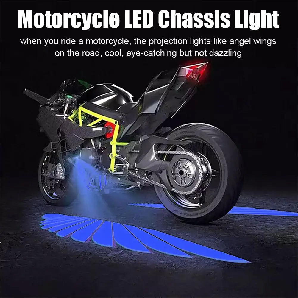Winged Glow: Motorcycle LED Light Projectors Duo