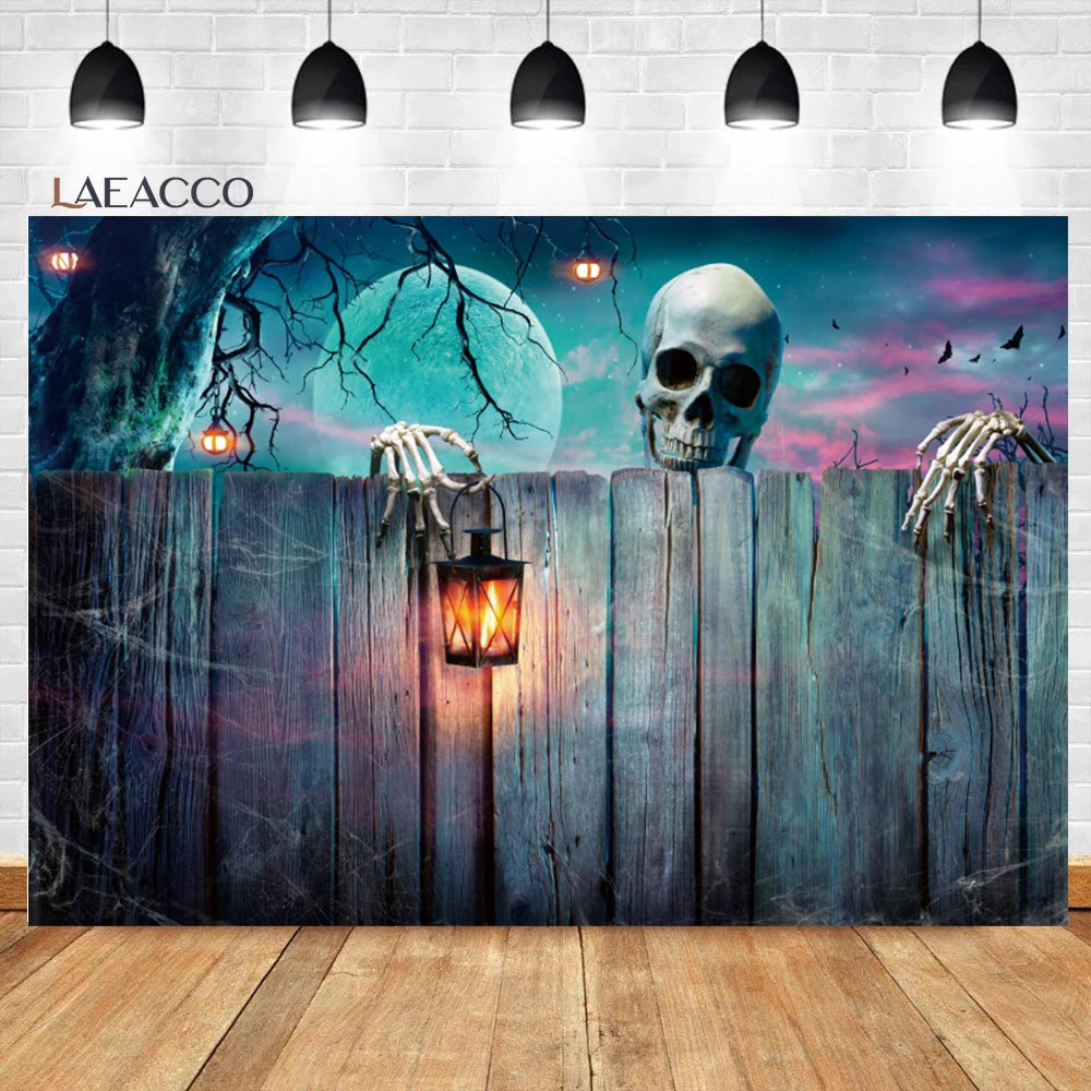 Moonlit Feline: Halloween Bat Castle Backdrop