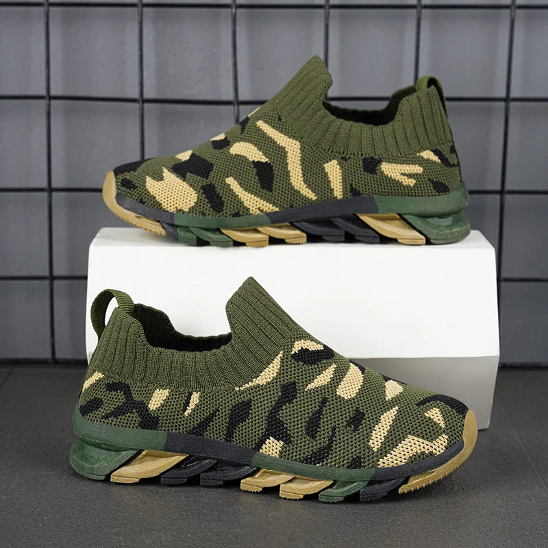 Camouflage Green Sneakers for Boys
