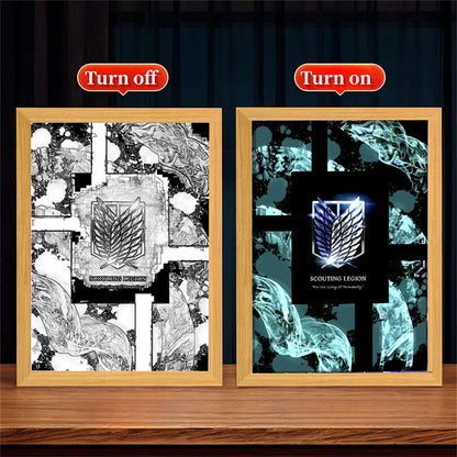 Anime Titan Glow Frame: LED Moonlight Decor