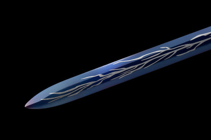 silver Wolf Sword Hand forged real steel lightning Sharp