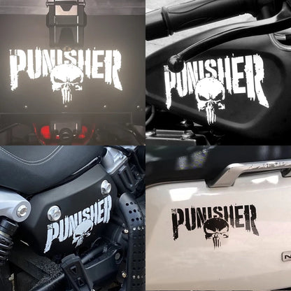 Punisher Reflections: Waterproof Helmet Decals & Stickers