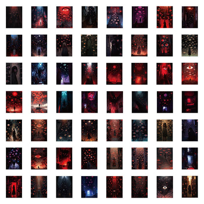 Dark Cartoon Mysterious Eye Stickers