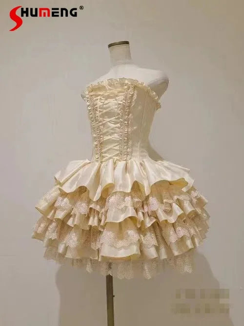 Lace Elegance: Japanese Gothic Lolita Dress