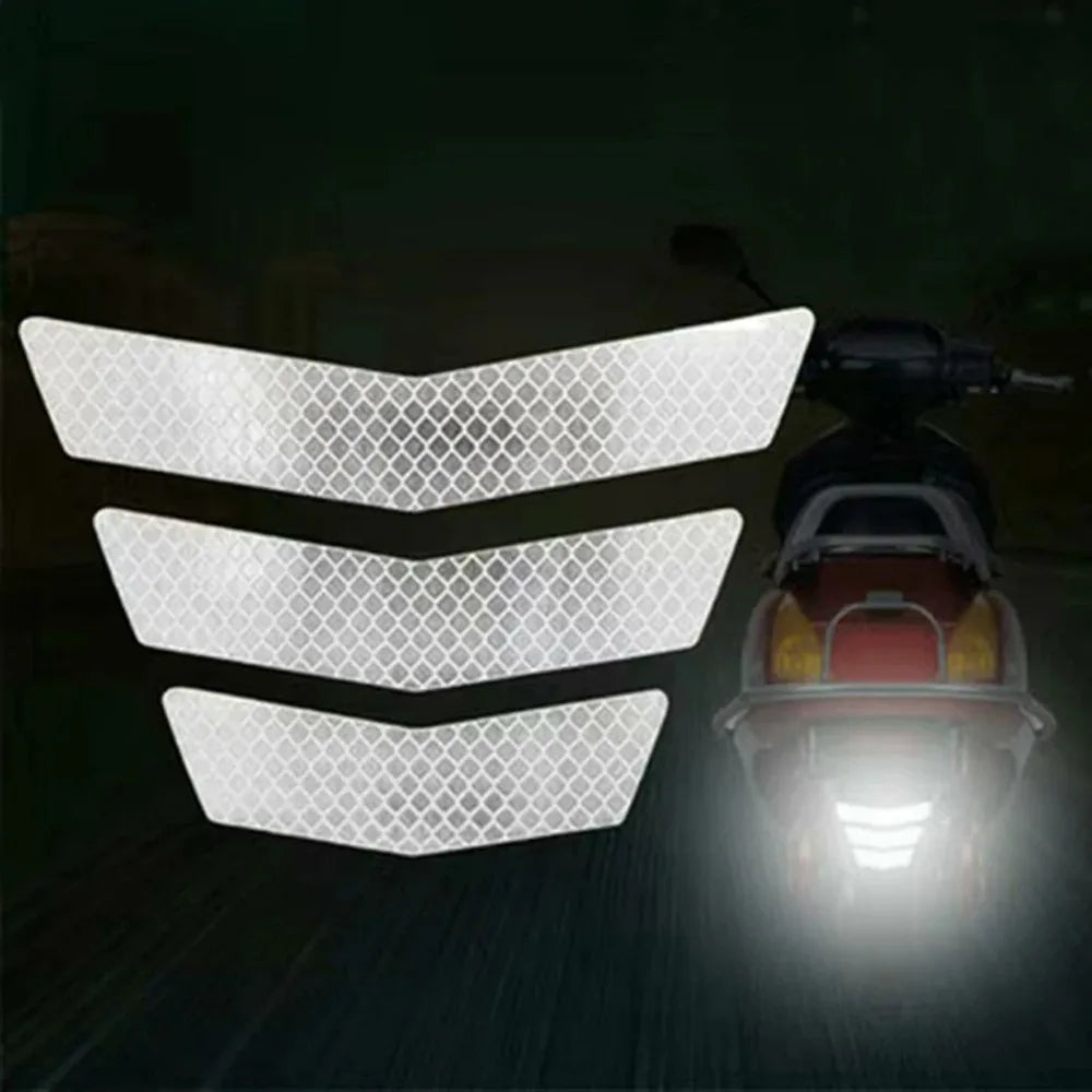 Reflective Trapezoid Motorcycle Warning Stickers