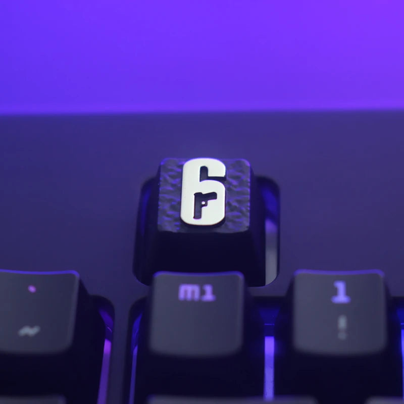 Keystone R6 Siege Metal Keycap for DIY Mechanical Keyboards