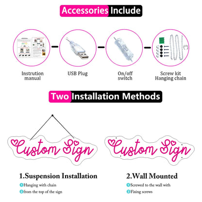 Neon Lights Lady Bathroom Decor