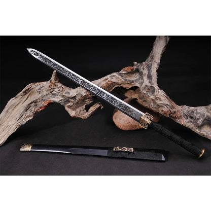 Zombie Etched Han Jian: Decorative Steel Sword