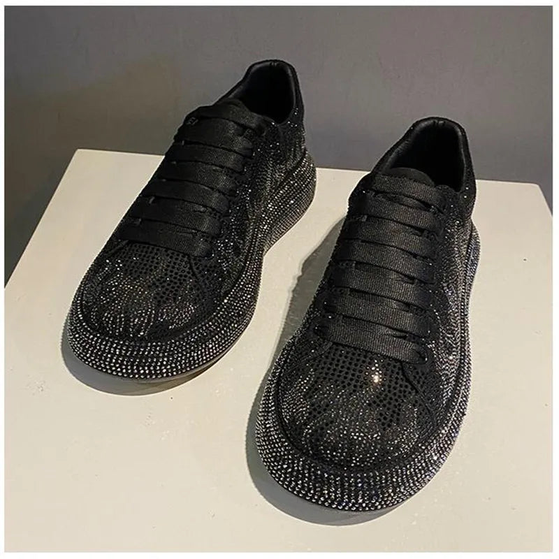 New Luxury Charming Men Showy Rhinestone
