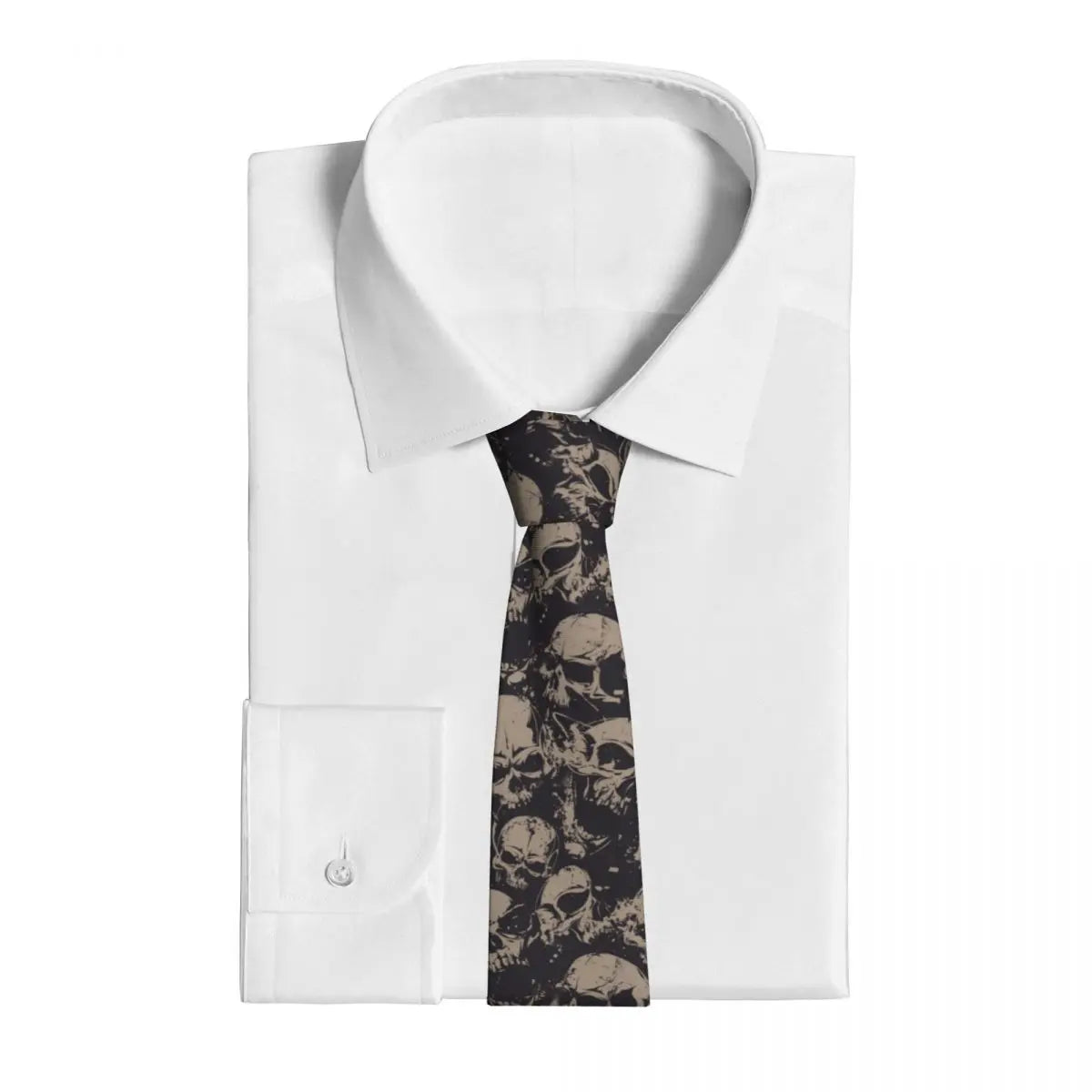 Grunge Pattern With Skulls Rock Neckties