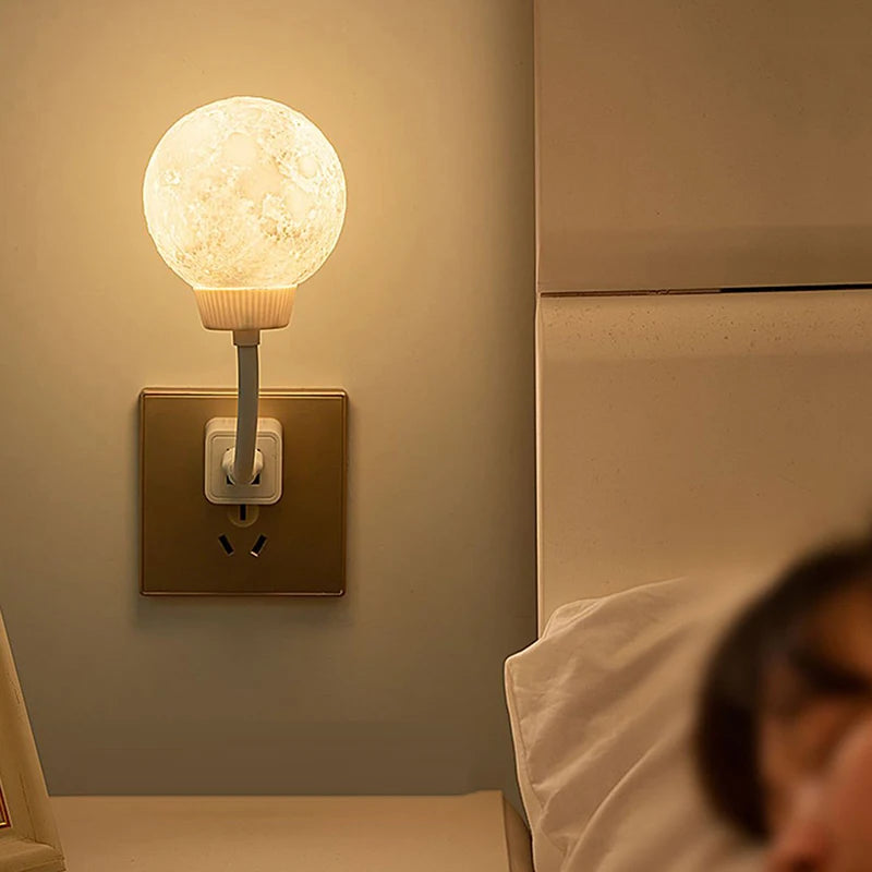 LunaGlow Voice-Controlled Night Light Lamp