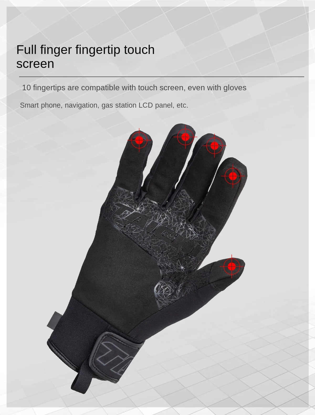 TAICHI Winter Moto Gloves: Waterproof & Touchscreen
