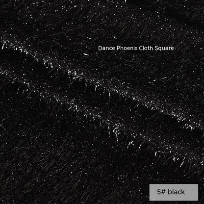 Shiny Silk Feather Tassel Plush DIY Fabric