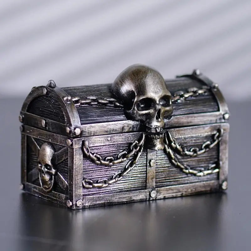 Jewelry Box With Skull & Chains Trinket Collection