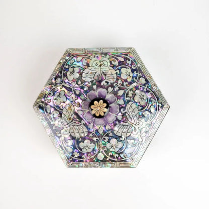 Elegant Pearl Inlay Peony Storage Box