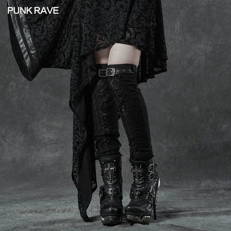 PUNK RAVE Embroidered Leg Warmers
