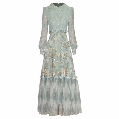 Product Name: Seasixiang Vintage Glam Long Dress