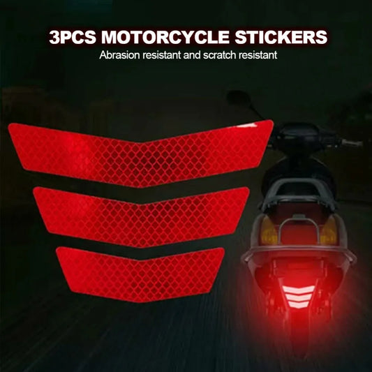 Reflective Trapezoid Motorcycle Warning Stickers