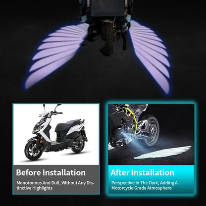 Angel Wing Glow: Motorcycle LED Projection Light
