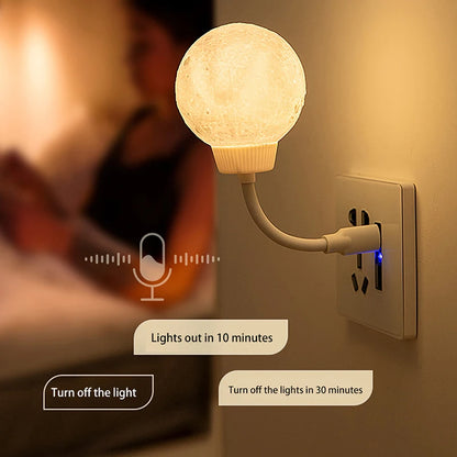 LunaGlow Voice-Controlled Night Light Lamp