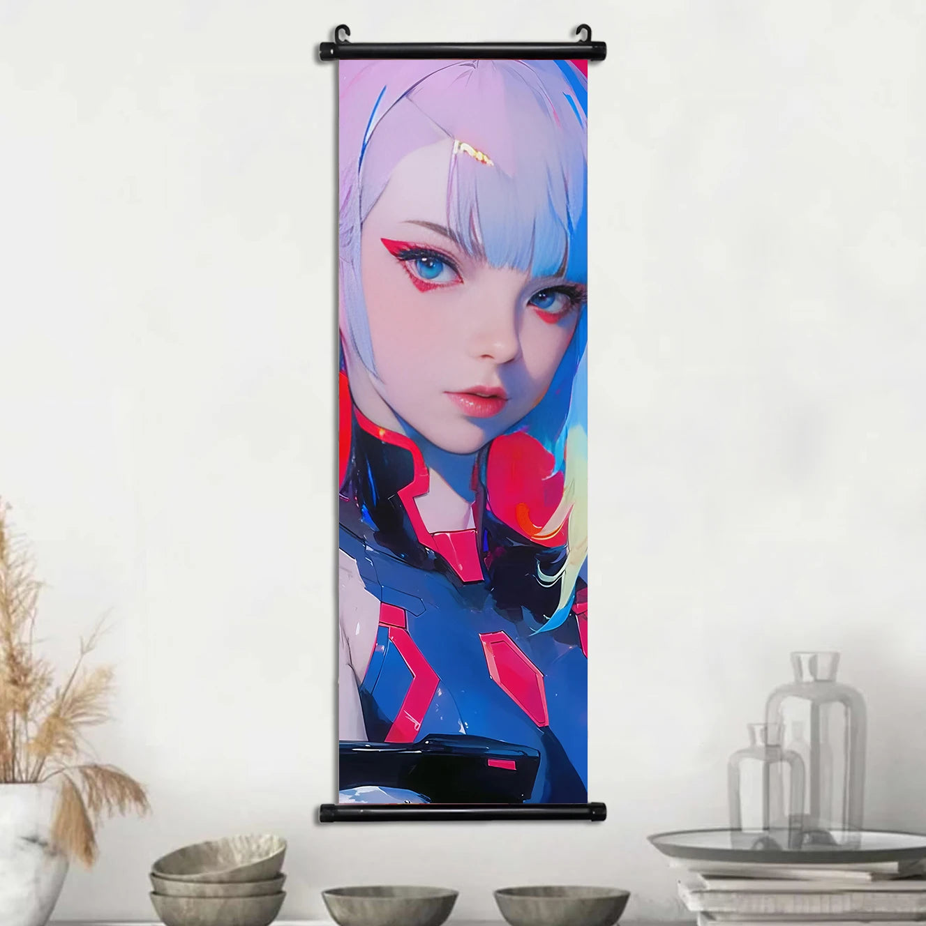 Cyberpunk Rebecca: Vibrant Wall Art