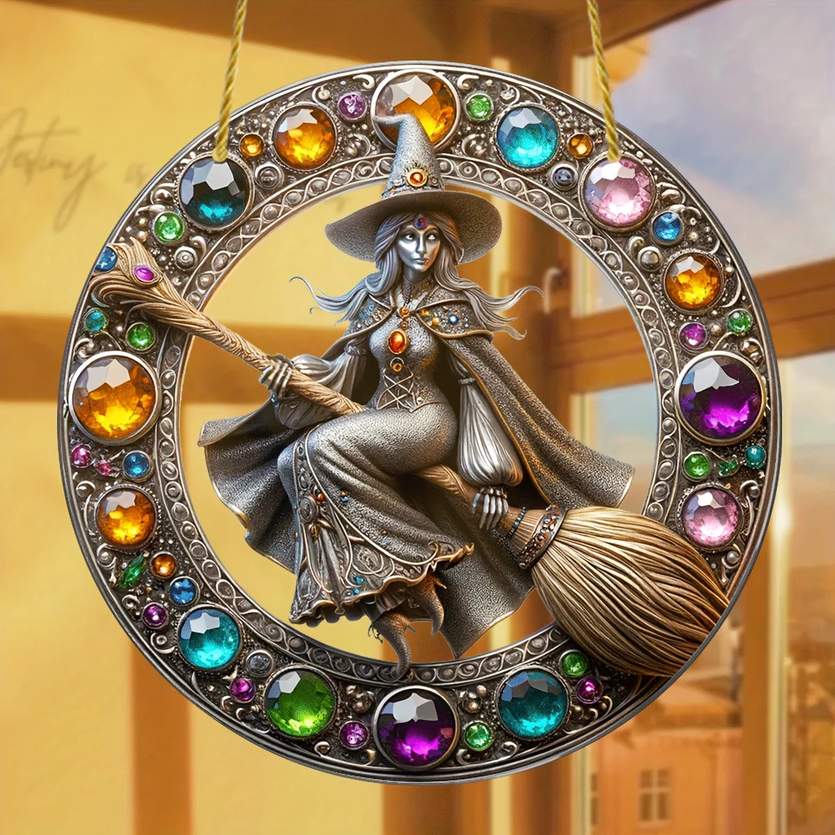 Mystic Witch Acrylic Sun Catcher Wall Art