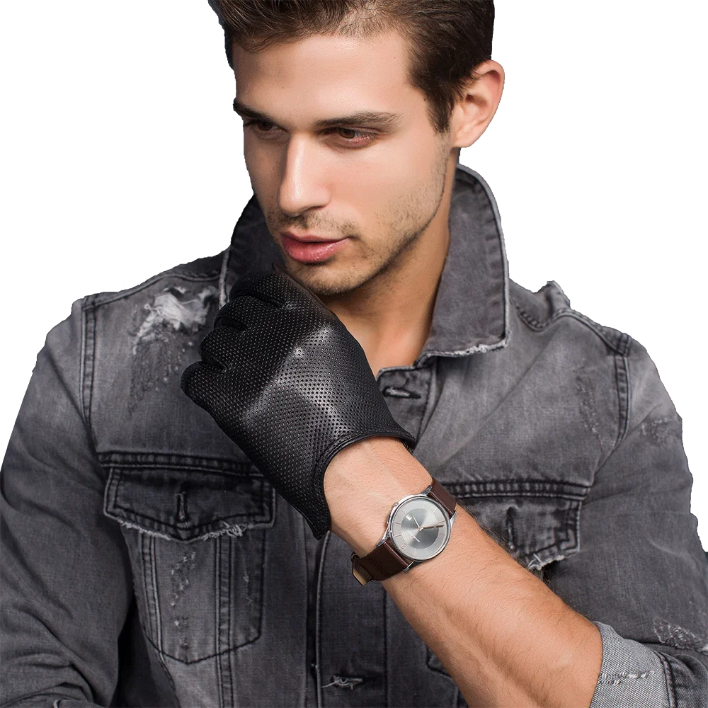 HighShine Luxury Leather Driving Riding Gloves