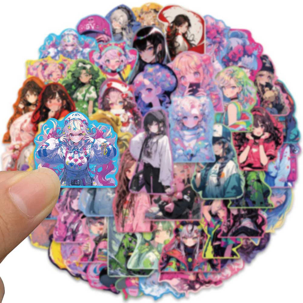 Anime Girl Cartoon Decoration Sticker