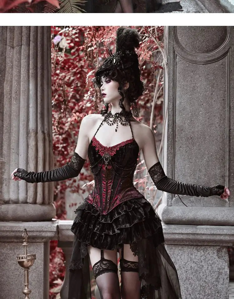 Velvet Chic: Camisole, Waistband & Skirt Set