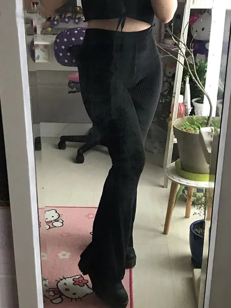 Goth Dark Vintage Streetwear Women Pants