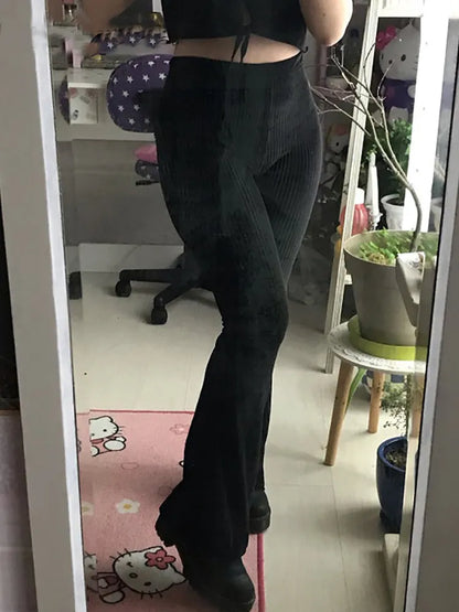 Goth Dark Vintage Streetwear Women Pants