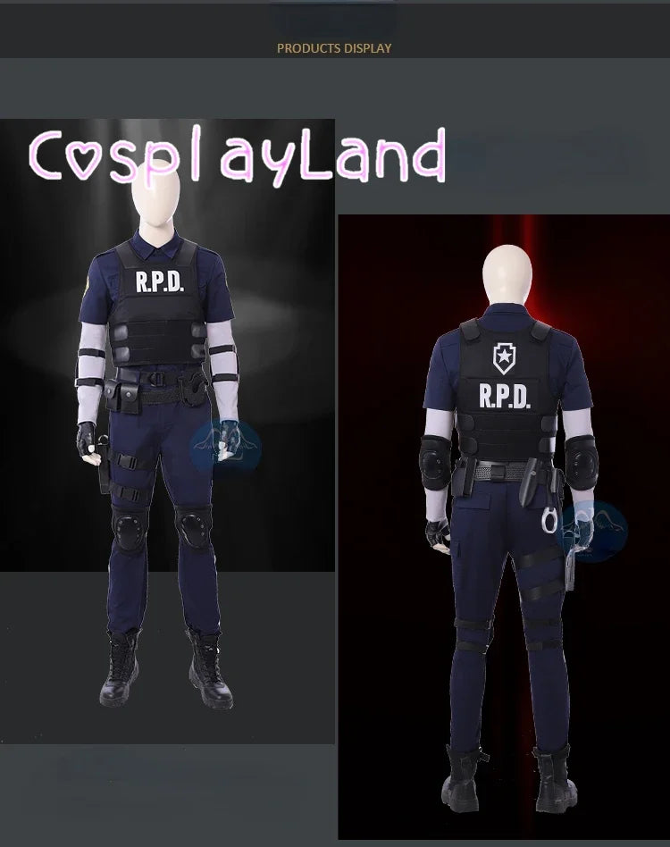 Leon Kennedy Resident 2 Cosplay Costume Set