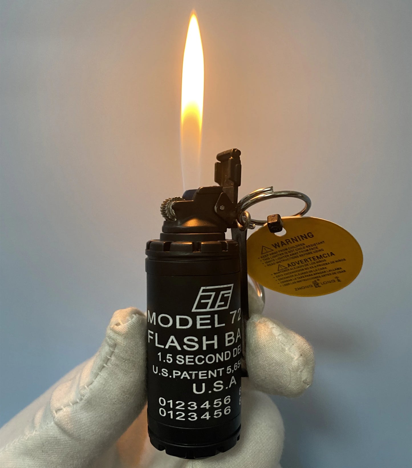 Personalized grenade lighter gas grinding